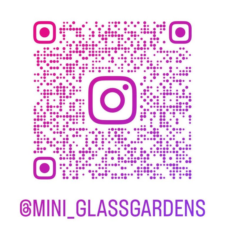 QR code for Instagram account @mini_glassgardens 